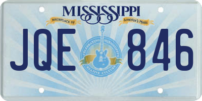 MS license plate JQE846