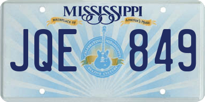 MS license plate JQE849