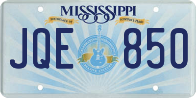 MS license plate JQE850