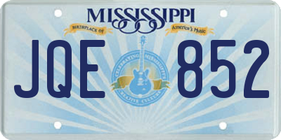 MS license plate JQE852