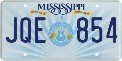 MS license plate JQE854