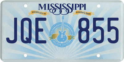 MS license plate JQE855