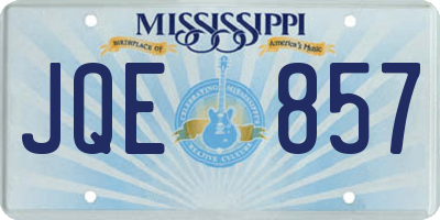 MS license plate JQE857
