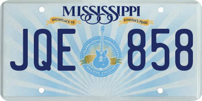 MS license plate JQE858