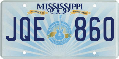 MS license plate JQE860