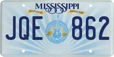 MS license plate JQE862