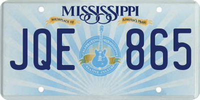 MS license plate JQE865