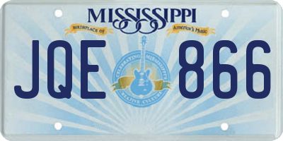 MS license plate JQE866