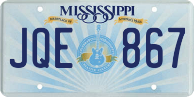 MS license plate JQE867