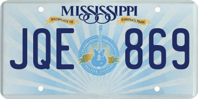 MS license plate JQE869