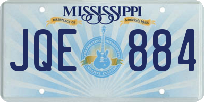 MS license plate JQE884