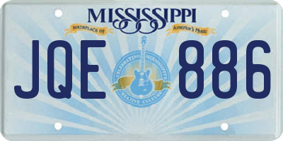 MS license plate JQE886