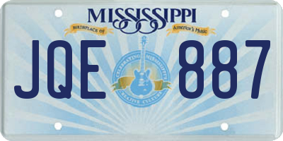 MS license plate JQE887