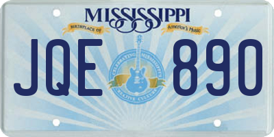 MS license plate JQE890