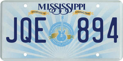 MS license plate JQE894