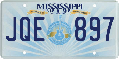 MS license plate JQE897