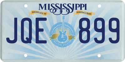 MS license plate JQE899