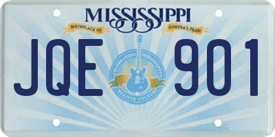 MS license plate JQE901