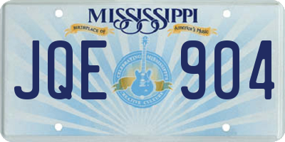 MS license plate JQE904