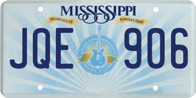 MS license plate JQE906