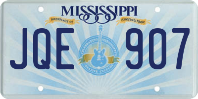 MS license plate JQE907