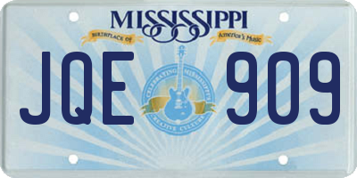 MS license plate JQE909