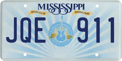 MS license plate JQE911