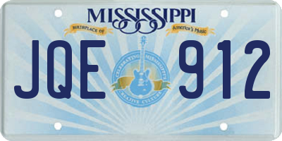 MS license plate JQE912