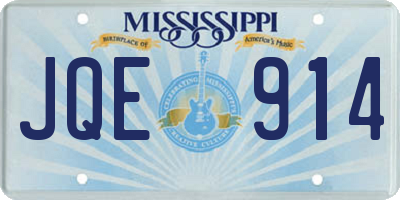 MS license plate JQE914