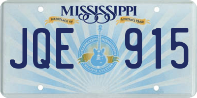 MS license plate JQE915