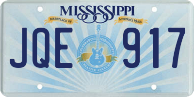 MS license plate JQE917