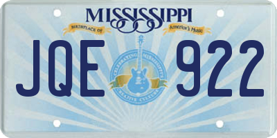 MS license plate JQE922