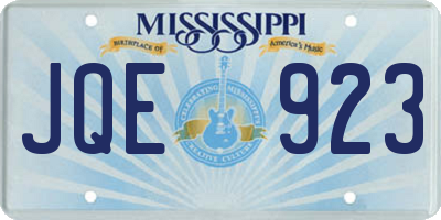 MS license plate JQE923