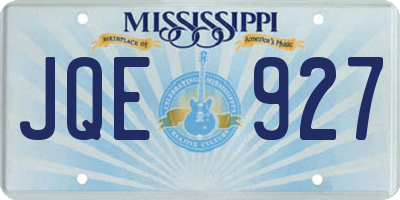 MS license plate JQE927