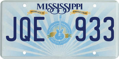 MS license plate JQE933