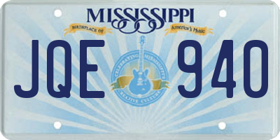 MS license plate JQE940
