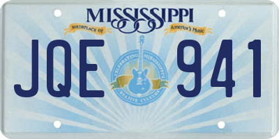 MS license plate JQE941