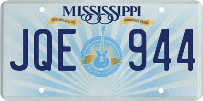 MS license plate JQE944
