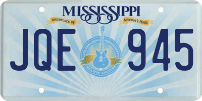 MS license plate JQE945