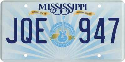 MS license plate JQE947
