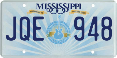 MS license plate JQE948
