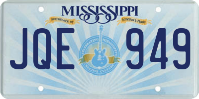 MS license plate JQE949