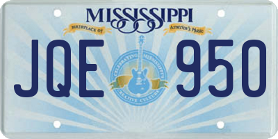 MS license plate JQE950