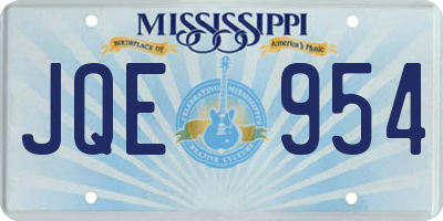 MS license plate JQE954