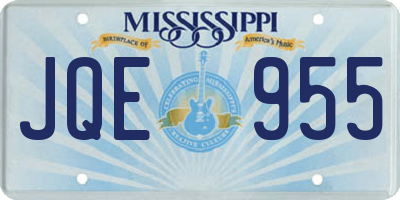 MS license plate JQE955