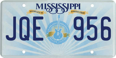 MS license plate JQE956