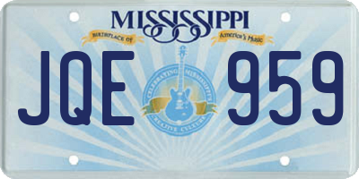 MS license plate JQE959