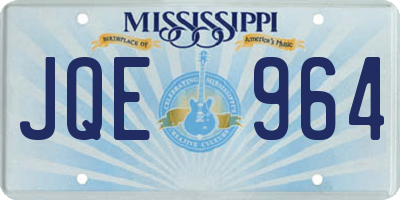 MS license plate JQE964