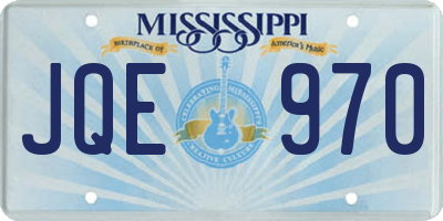 MS license plate JQE970