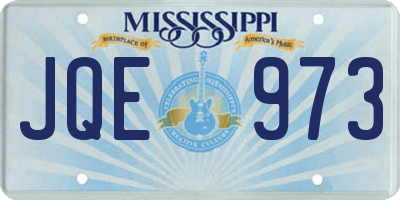MS license plate JQE973